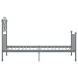 vidaXL Bettgestell Grau Metall 100x200 cm vidaXL Bettgestell Grau Metall 100x200 cm