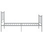 vidaXL Bett Grau Metall 90x200 cm vidaXL Bett Grau Metall 90x200 cm