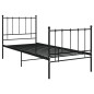 vidaXL Bett Schwarz Metall 100x200 cm vidaXL Bett Schwarz Metall 100x200 cm