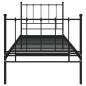 vidaXL Bett Schwarz Metall 100x200 cm vidaXL Bett Schwarz Metall 100x200 cm