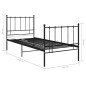 vidaXL Bett Schwarz Metall 100x200 cm vidaXL Bett Schwarz Metall 100x200 cm
