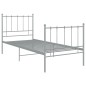 vidaXL Bett Grau Metall 100x200 cm vidaXL Bett Grau Metall 100x200 cm