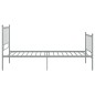 vidaXL Bett Grau Metall 100x200 cm vidaXL Bett Grau Metall 100x200 cm