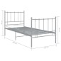 vidaXL Bett Grau Metall 100x200 cm vidaXL Bett Grau Metall 100x200 cm