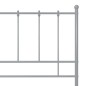 vidaXL Bett Grau Metall 160x200 cm vidaXL Bett Grau Metall 160x200 cm