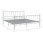vidaXL Bett Grau Metall 160x200 cm vidaXL Bett Grau Metall 160x200 cm