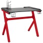 vidaXL Gaming-Schreibtisch mit LED Y-Gestell Schwarz Rot 110x60x75 cm vidaXL Gaming-Schreibtisch mit LED Y-Gestell Schwarz Rot 110x60x75 cm