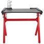 vidaXL Gaming-Schreibtisch mit LED Y-Gestell Schwarz Rot 110x60x75 cm vidaXL Gaming-Schreibtisch mit LED Y-Gestell Schwarz Rot 110x60x75 cm