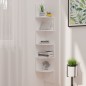 vidaXL Wand-Eckregal Hochglanz-Weiß 19x19x123 cm Holzwerkstoff vidaXL Wand-Eckregal Hochglanz-Weiß 19x19x123 cm Holzwerkstoff