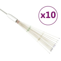 vidaXL Feuerwerk-Lichter 10 Stk. Weihnachtsdeko Bunt 20cm 1400LEDs