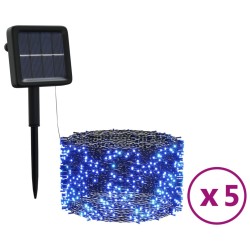 vidaXL Solar-Lichterketten 5 Stk. 5x200 LED Blau Innen Außen
