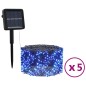 vidaXL Solar-Lichterketten 5 Stk. 5x200 LED Blau Innen Außen vidaXL Solar-Lichterketten 5 Stk. 5x200 LED Blau Innen Außen