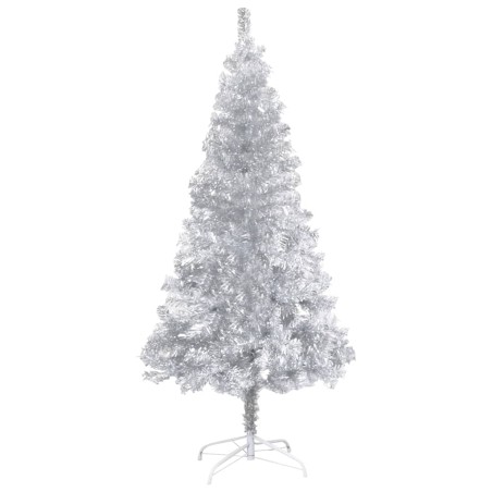 vidaXL Künstlicher Weihnachtsbaum mit Ständer Silbern 120 cm PET