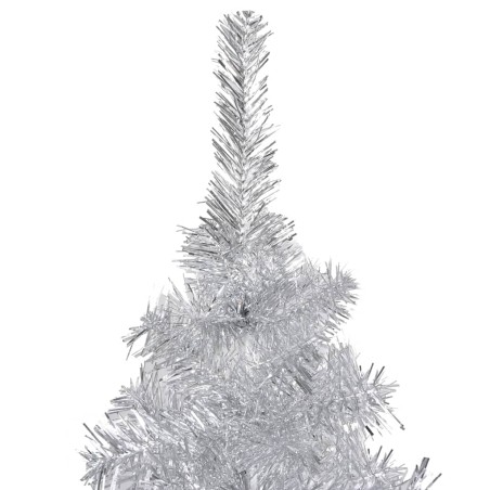 vidaXL Künstlicher Weihnachtsbaum mit Ständer Silbern 120 cm PET