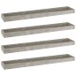 vidaXL Loggia Wandregale 4 Stk. Betongrau 80x15x4 cm MDF vidaXL Loggia Wandregale 4 Stk. Betongrau 80x15x4 cm MDF
