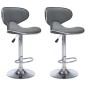 Barhocker 2 Stk. Grau Kunstleder Barhocker 2 Stk. Grau Kunstleder