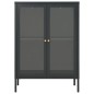 vidaXL Sideboard Anthrazit 75x35x105 cm Stahl und Glas vidaXL Sideboard Anthrazit 75x35x105 cm Stahl und Glas