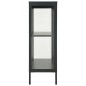 vidaXL Sideboard Anthrazit 75x35x105 cm Stahl und Glas vidaXL Sideboard Anthrazit 75x35x105 cm Stahl und Glas