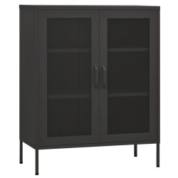 vidaXL Lagerschrank Anthrazit 80x35x101,5 cm Stahl    