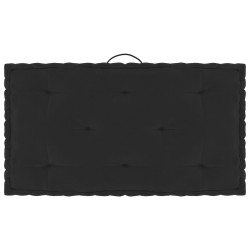 Paletten-Bodenkissen Schwarz 73x40x7 cm Baumwolle