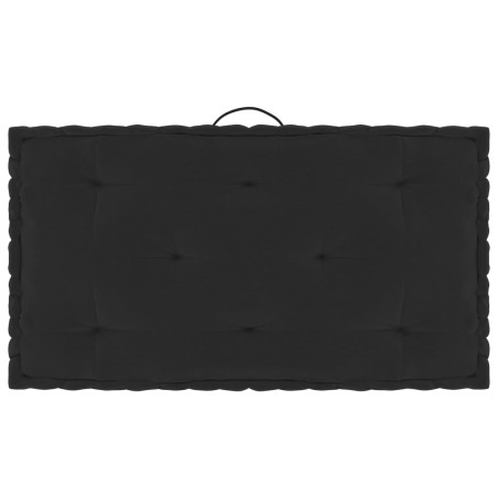Paletten-Bodenkissen Schwarz 73x40x7 cm Baumwolle