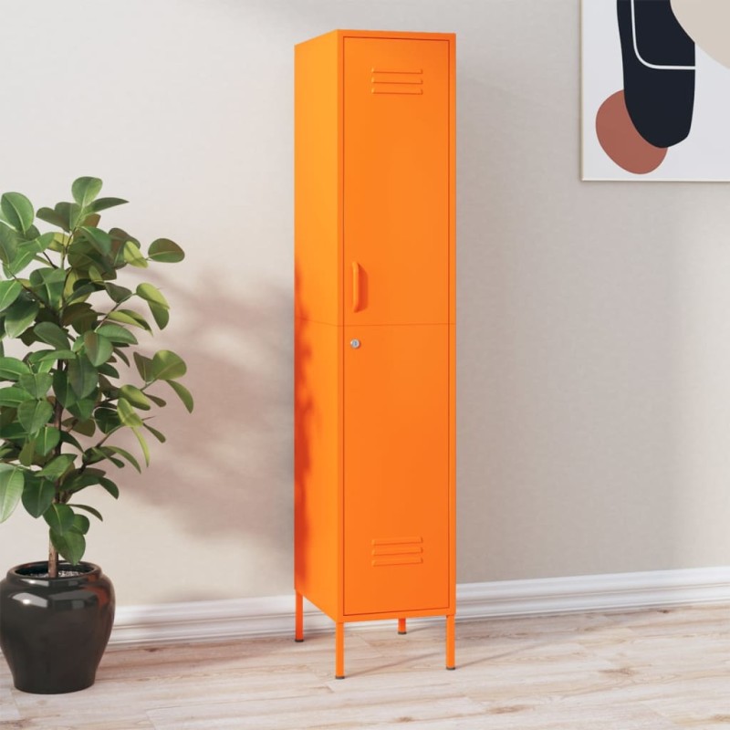 vidaXL Schließfachschrank Orange 35x46x180 cm Stahl vidaXL Schließfachschrank Orange 35x46x180 cm Stahl