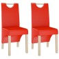 vidaXL Esszimmerstühle 2 Stk. Rot Kunstleder vidaXL Esszimmerstühle 2 Stk. Rot Kunstleder