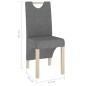 vidaXL Esszimmerstühle 2 Stk. Hellgrau Stoff vidaXL Esszimmerstühle 2 Stk. Hellgrau Stoff