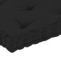 Paletten-Bodenkissen Schwarz 73x40x7 cm Baumwolle Paletten-Bodenkissen Schwarz 73x40x7 cm Baumwolle