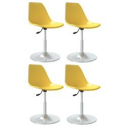 vidaXL Esszimmerstühle 4 Stk. Drehbar Gelb PP