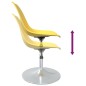 vidaXL Esszimmerstühle 4 Stk. Drehbar Gelb PP vidaXL Esszimmerstühle 4 Stk. Drehbar Gelb PP