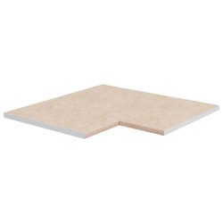 vidaXL Kücheneckarbeitsplatte Beige mit Granitstruktur Holzwerkstoff