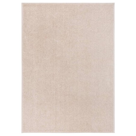 vidaXL Teppich Kurzflor 120x170 cm Dunkelbeige