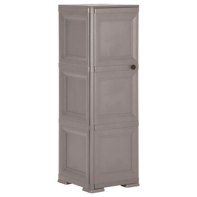 vidaXL Kunststoffschrank 40x43x125 cm Holzdesign Grau vidaXL Kunststoffschrank 40x43x125 cm Holzdesign Grau