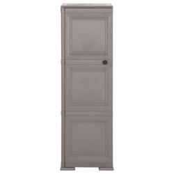 vidaXL Kunststoffschrank 40x43x125 cm Holzdesign Grau
