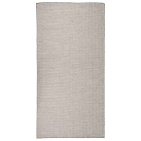 vidaXL Outdoor-Teppich Flachgewebe 100x200 cm Taupe