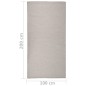 vidaXL Outdoor-Teppich Flachgewebe 100x200 cm Taupe vidaXL Outdoor-Teppich Flachgewebe 100x200 cm Taupe