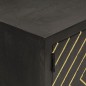 vidaXL Sideboard Schwarz und Golden 110x30x75 cm Massivholz Mango vidaXL Sideboard Schwarz und Golden 110x30x75 cm Massivholz Mango
