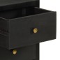 vidaXL Sideboard Schwarz und Golden 110x30x75 cm Massivholz Mango vidaXL Sideboard Schwarz und Golden 110x30x75 cm Massivholz Mango