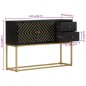 vidaXL Sideboard Schwarz und Golden 110x30x75 cm Massivholz Mango vidaXL Sideboard Schwarz und Golden 110x30x75 cm Massivholz Mango