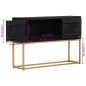 vidaXL Sideboard Schwarz und Golden 110x30x75 cm Massivholz Mango vidaXL Sideboard Schwarz und Golden 110x30x75 cm Massivholz Mango