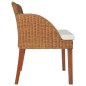 Esszimmerstühle mit Kissen 2 Stk. Hellbraun Natur Rattan Esszimmerstühle mit Kissen 2 Stk. Hellbraun Natur Rattan