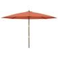 vidaXL Sonnenschirm mit Holzmast Terrakotta 400x273 cm vidaXL Sonnenschirm mit Holzmast Terrakotta 400x273 cm
