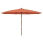 vidaXL Sonnenschirm mit Holzmast Terrakotta 400x273 cm vidaXL Sonnenschirm mit Holzmast Terrakotta 400x273 cm