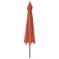 vidaXL Sonnenschirm mit Holzmast Terrakotta 400x273 cm vidaXL Sonnenschirm mit Holzmast Terrakotta 400x273 cm