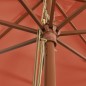vidaXL Sonnenschirm mit Holzmast Terrakotta 400x273 cm vidaXL Sonnenschirm mit Holzmast Terrakotta 400x273 cm