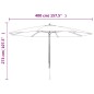 vidaXL Sonnenschirm mit Holzmast Terrakotta 400x273 cm vidaXL Sonnenschirm mit Holzmast Terrakotta 400x273 cm