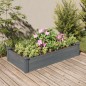 vidaXL Hochbeet mit Einsatz Grau 120x60x25 cm Massivholz Tanne vidaXL Hochbeet mit Einsatz Grau 120x60x25 cm Massivholz Tanne