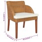 Esszimmerstühle mit Kissen 2 Stk. Hellbraun Natur Rattan Esszimmerstühle mit Kissen 2 Stk. Hellbraun Natur Rattan