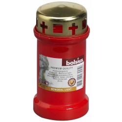 Bolsius Grablichter mit Deckel 12 Stk. No 3 Rot